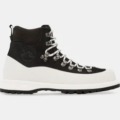 Boots en Velours de Cuir Roccia noir/blanc-Diemme Clearance