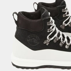 Boots en Velours de Cuir Roccia noir/blanc-Diemme Clearance
