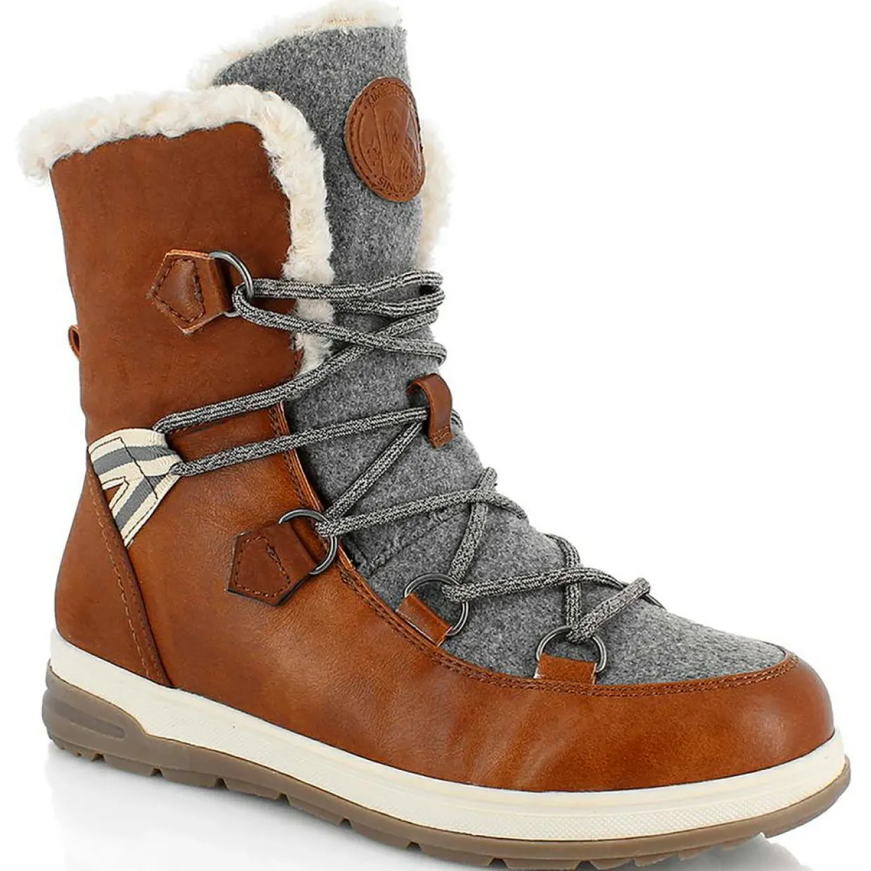 Boots fourrées Abigail camel-Kimberfeel New