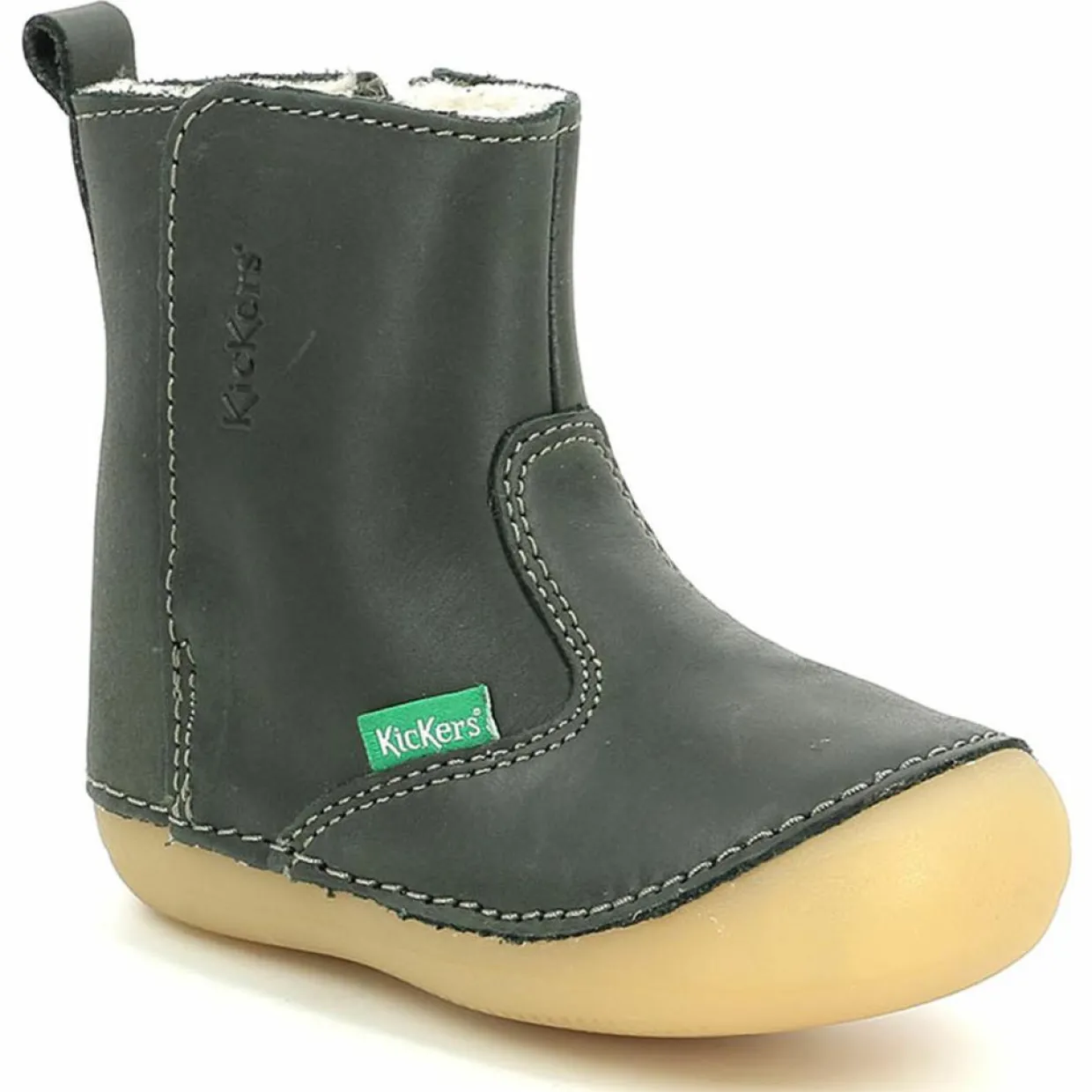 Boots fourrées en Cuir Socool Cho kaki-Kickers Outlet