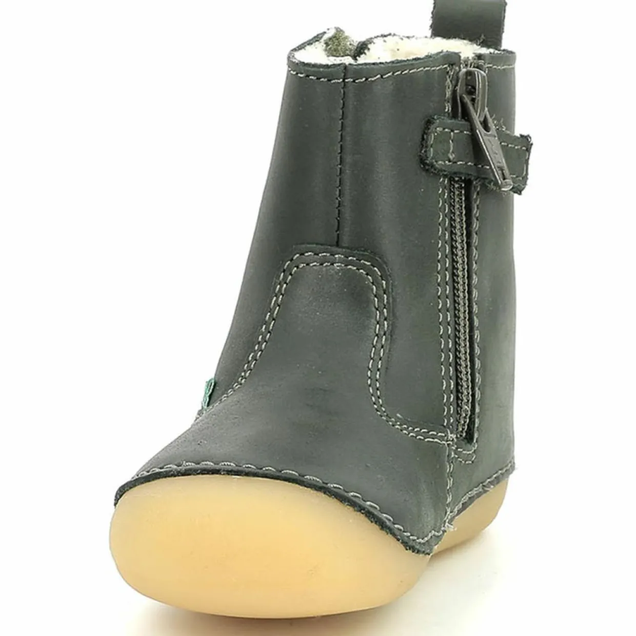 Boots fourrées en Cuir Socool Cho kaki-Kickers Outlet