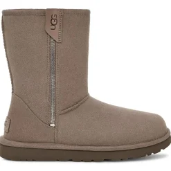 Boots fourrées en Velours de Cuir Classic Short Bailey taupe-Ugg Discount