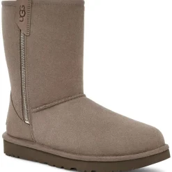Boots fourrées en Velours de Cuir Classic Short Bailey taupe-Ugg Discount