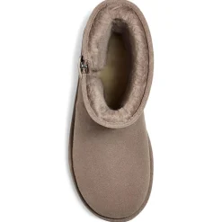 Boots fourrées en Velours de Cuir Classic Short Bailey taupe-Ugg Discount