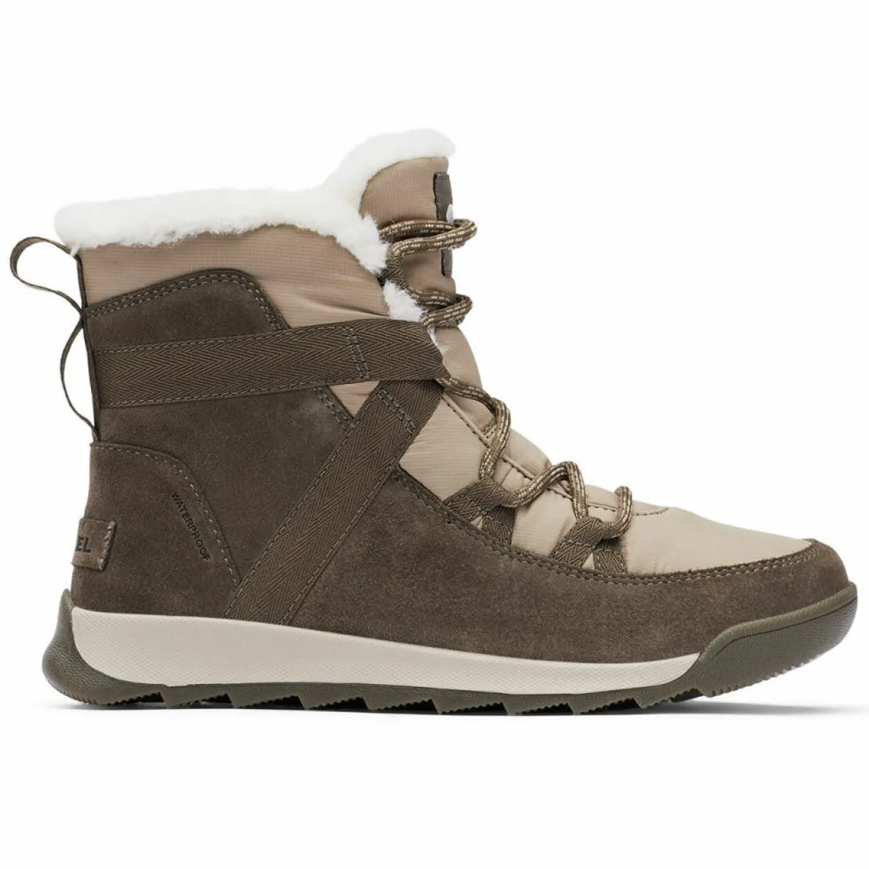 Femme Sorel Bottines^Boots fourrées en Velours de Cuir & Textile imperméables Whitney™ II Flurry marron