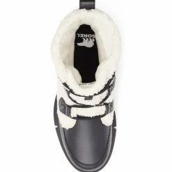 Boots fourrées imperméables Explorer™ II Joan Cozy blanc/noir-Sorel Discount
