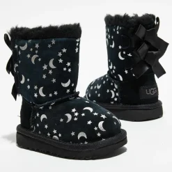Boots fourrées Laine Bailey BoMoon motif étoiles noir/argenté-Ugg Outlet