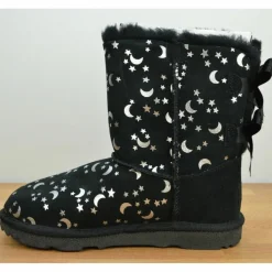 Boots fourrées Laine Bailey BoMoon motif étoiles noir/argenté-Ugg Outlet