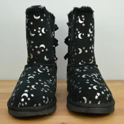 Boots fourrées Laine Bailey BoMoon motif étoiles noir/argenté-Ugg Outlet