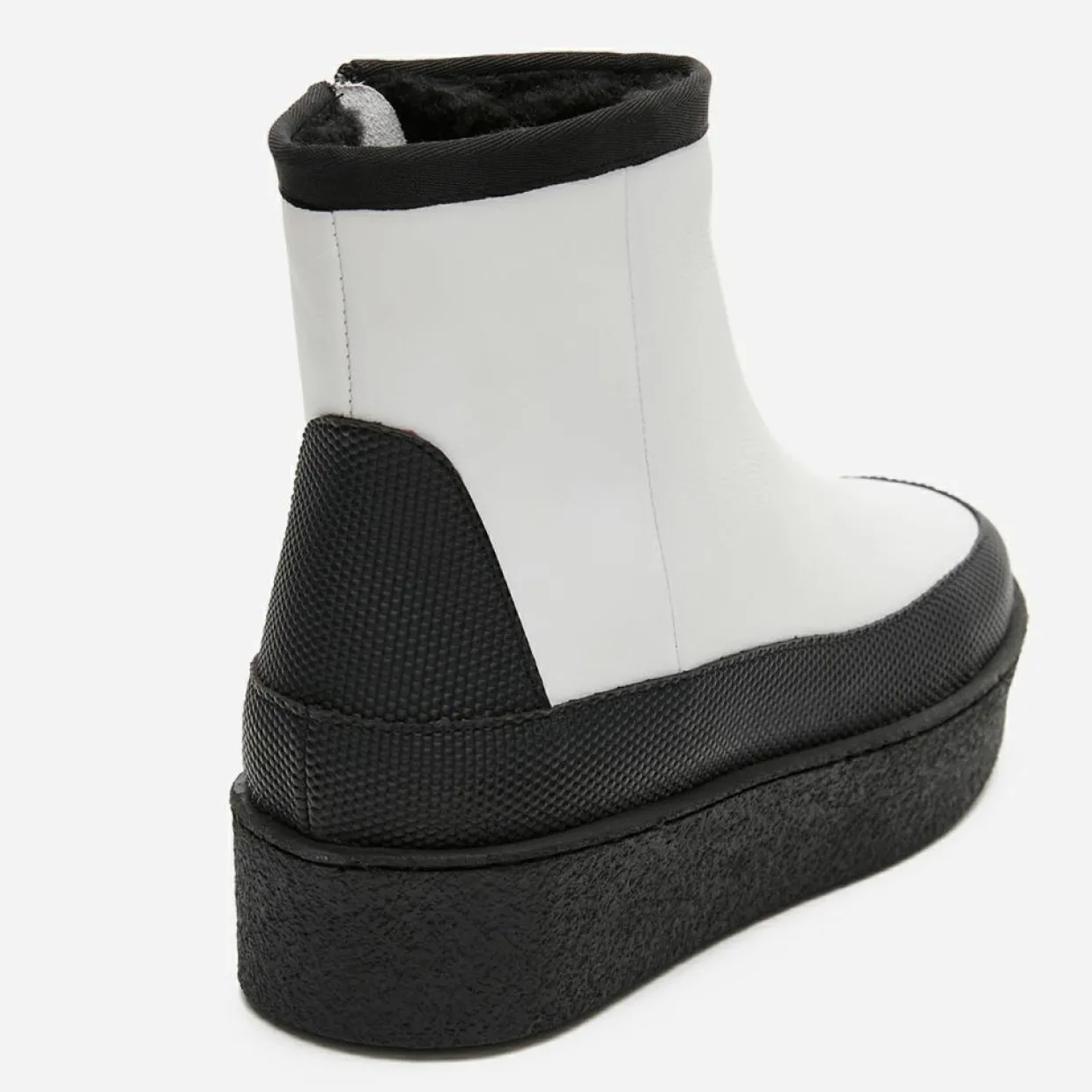Femme Flattered Bottines^Boots fourrées Laine en Cuir Aria blanches