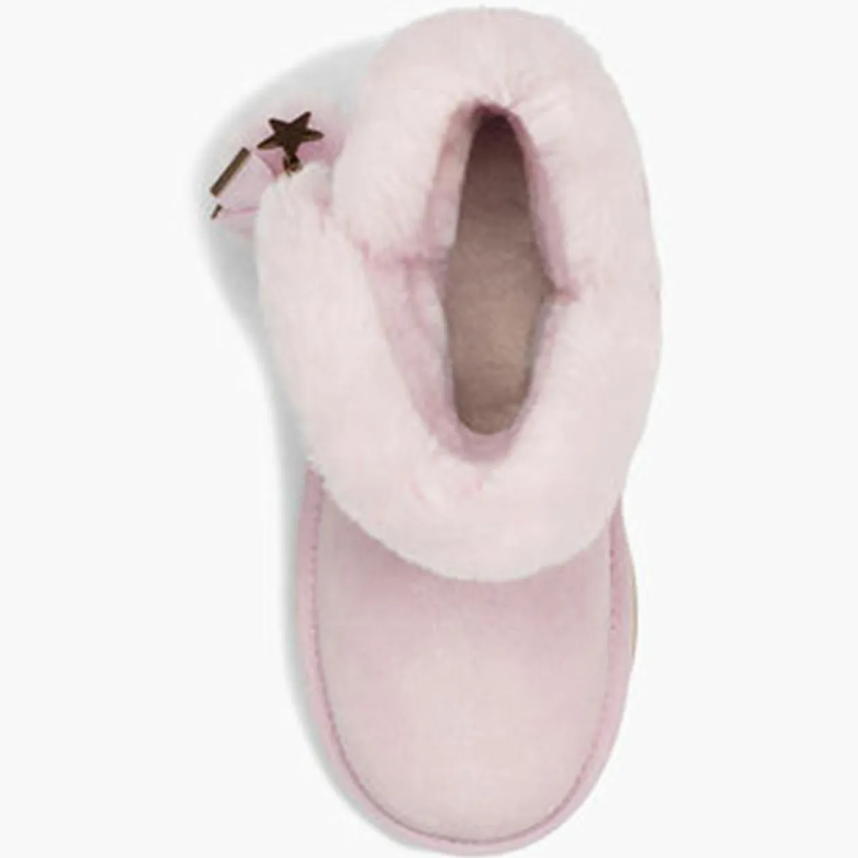 Enfant Ugg Fille^Boots fourrées Laine en Velours de Ciir Irina Star Charm roses
