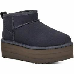 Boots fourrées Laine en Velours de Cuir Classic Mini Platform marine-Ugg Hot