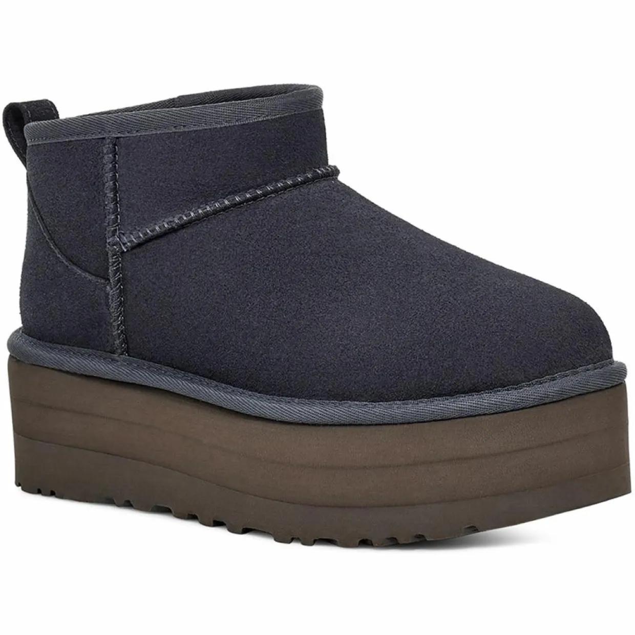 Boots fourrées Laine en Velours de Cuir Classic Mini Platform marine-Ugg Hot