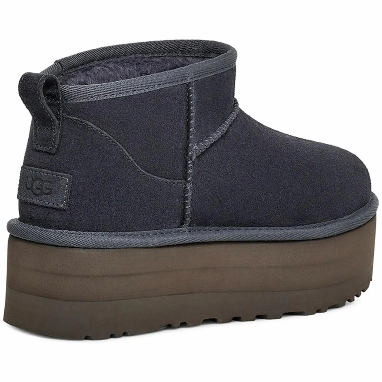 Boots fourrées Laine en Velours de Cuir Classic Mini Platform marine-Ugg Hot