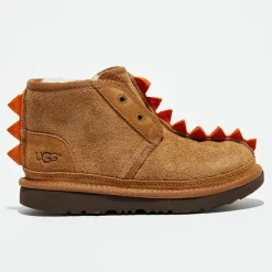 Enfant Ugg Fille^Boots fourrées Laine en Velours de Cuir Dydo Neumel II beige moyen
