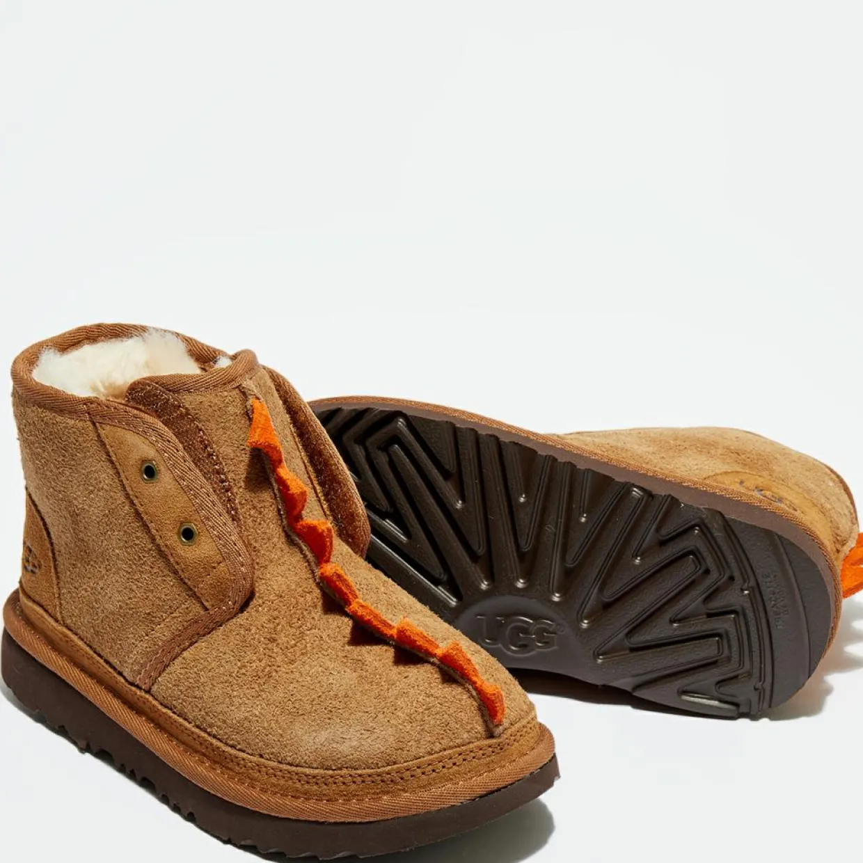 Enfant Ugg Fille^Boots fourrées Laine en Velours de Cuir Dydo Neumel II beige moyen