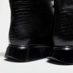 Femme Stuart Weitzman Bottines^Boots McKenzee effet reptile noires