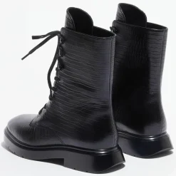 Femme Stuart Weitzman Bottines^Boots McKenzee effet reptile noires