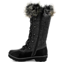 Femme Kimberfeel Bottes^Bottes de neige fourrées Capucine noires