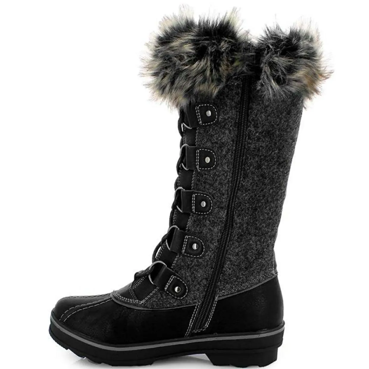 Femme Kimberfeel Bottes^Bottes de neige fourrées Capucine noires