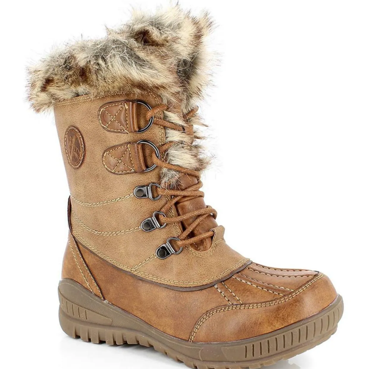 Femme Kimberfeel Bottes^Bottes de Neige fourrées Elena cappuccino