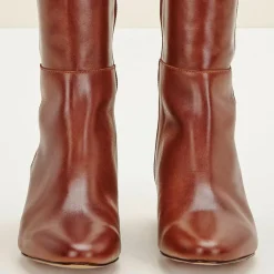 Bottes en Cuir Carlotine Cognac-Cosmoparis