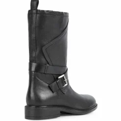 Bottes en Cuir Catria noires-Geox Outlet