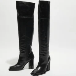 Bottes en Cuir Clover noires - Talon 10 cm-Sonia Rykiel Discount