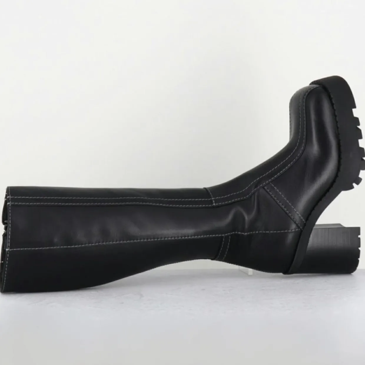 Bottes en Cuir dulce noires - Talon : 9.5cm-E8 By Miista Discount
