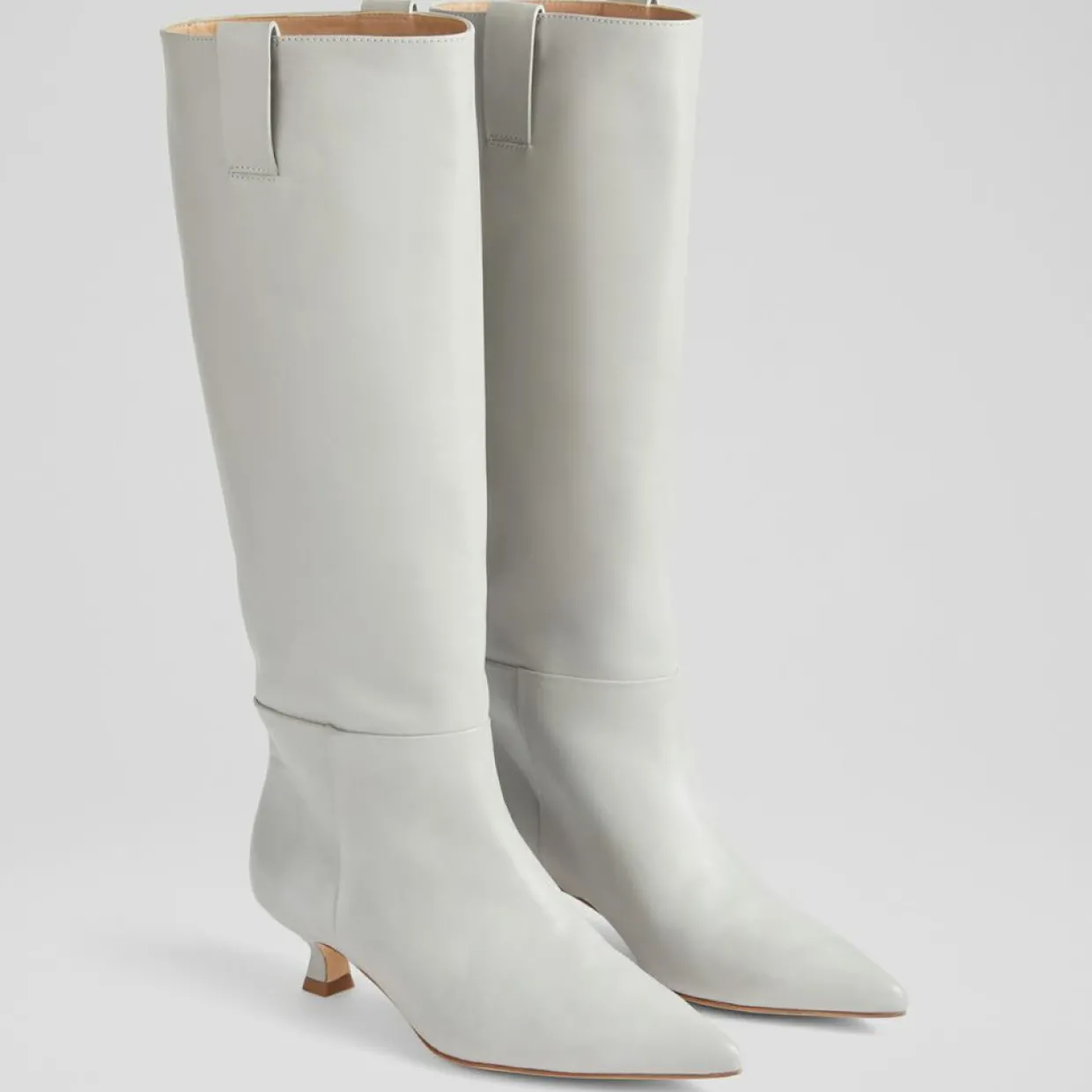 Bottes en Cuir Eden gris clair - Talon 4,5 cm-L.K. Bennett Outlet