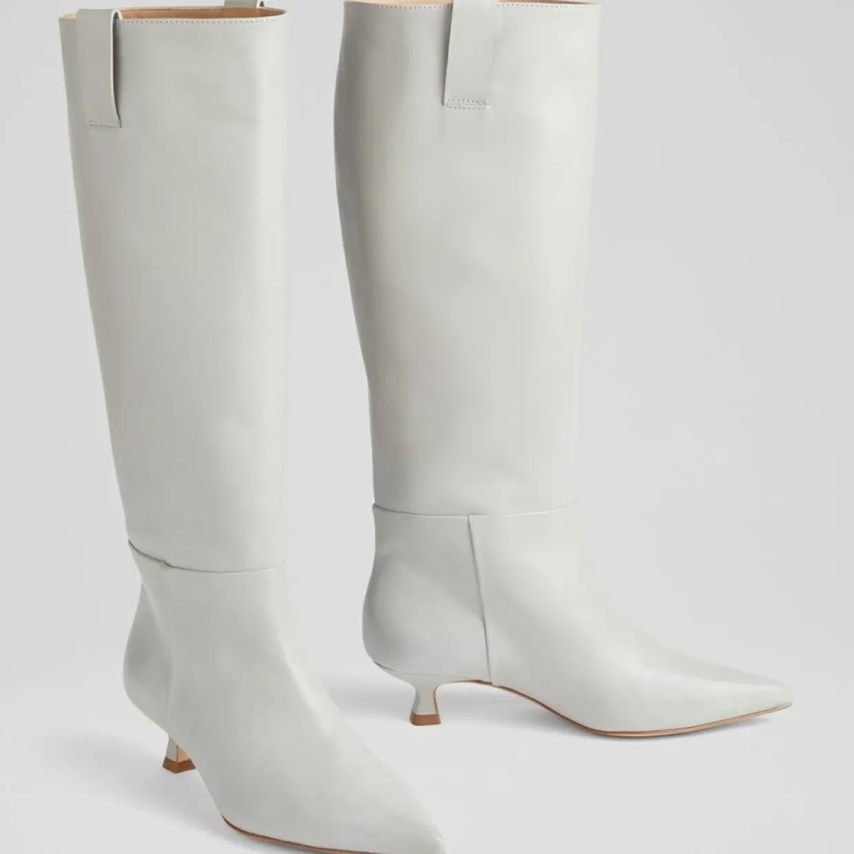 Bottes en Cuir Eden gris clair - Talon 4,5 cm-L.K. Bennett Outlet