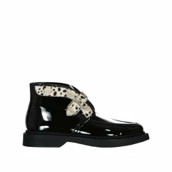 Bottes en cuir et fourrure noires-Saint Laurent Best