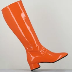Bottes en Cuir mayera oranges-Garrice Hot