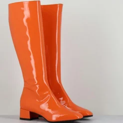 Bottes en Cuir mayera oranges-Garrice Hot