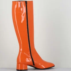 Bottes en Cuir mayera oranges-Garrice Hot