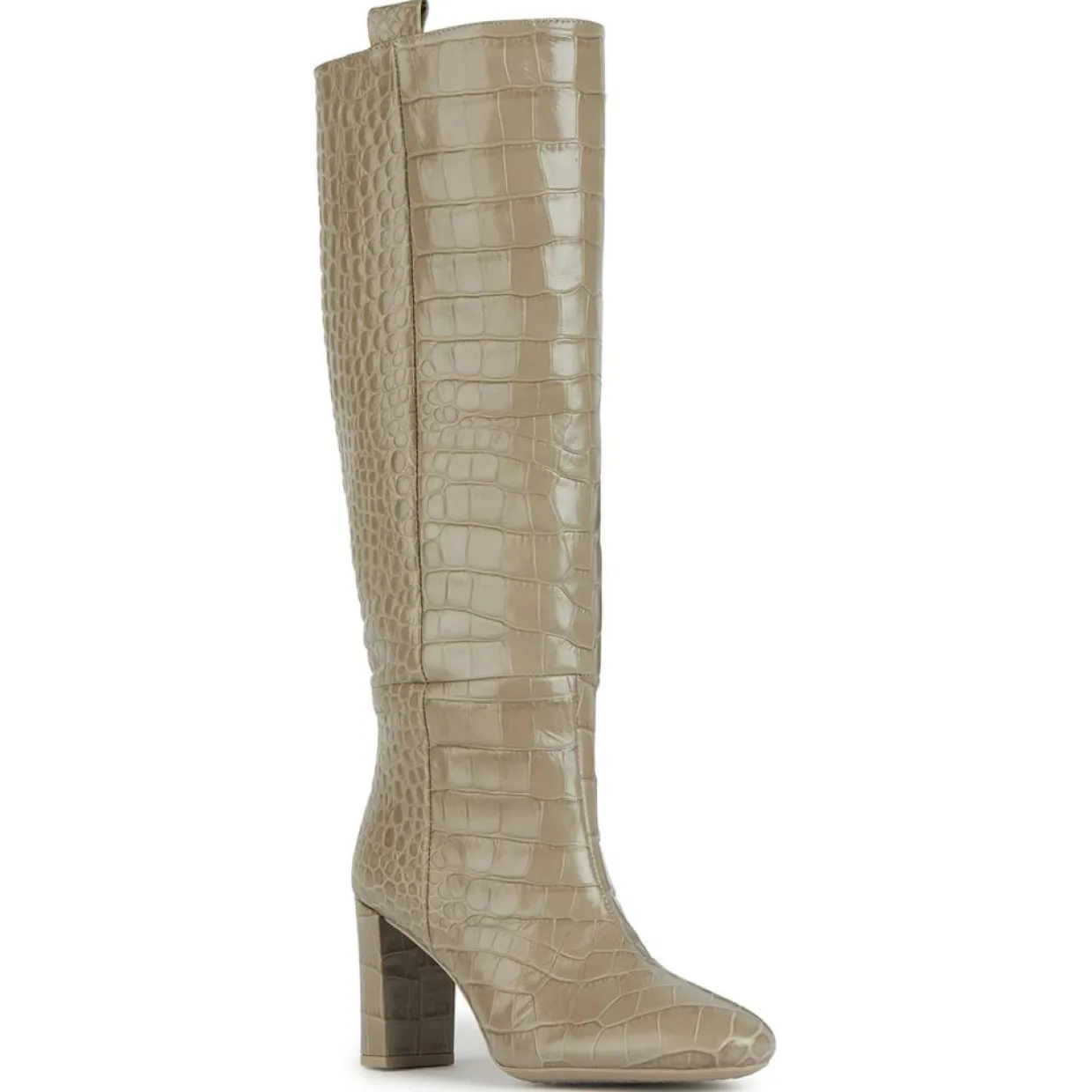 Femme Geox Bottes^Bottes en Cuir Pheby 80 sable - Talon 8 cm