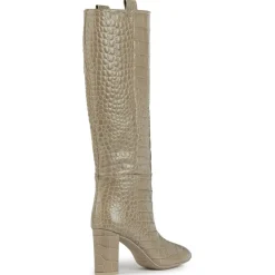 Femme Geox Bottes^Bottes en Cuir Pheby 80 sable - Talon 8 cm