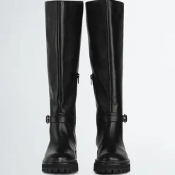 Femme Liu-Jo Bottes^Bottes en Cuir Pink noires