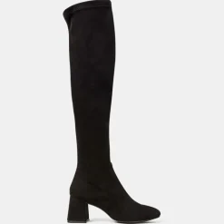 Femme Galeries Lafayette Bottines^Bottes en Cuir stretch noires - Talon 7 cm
