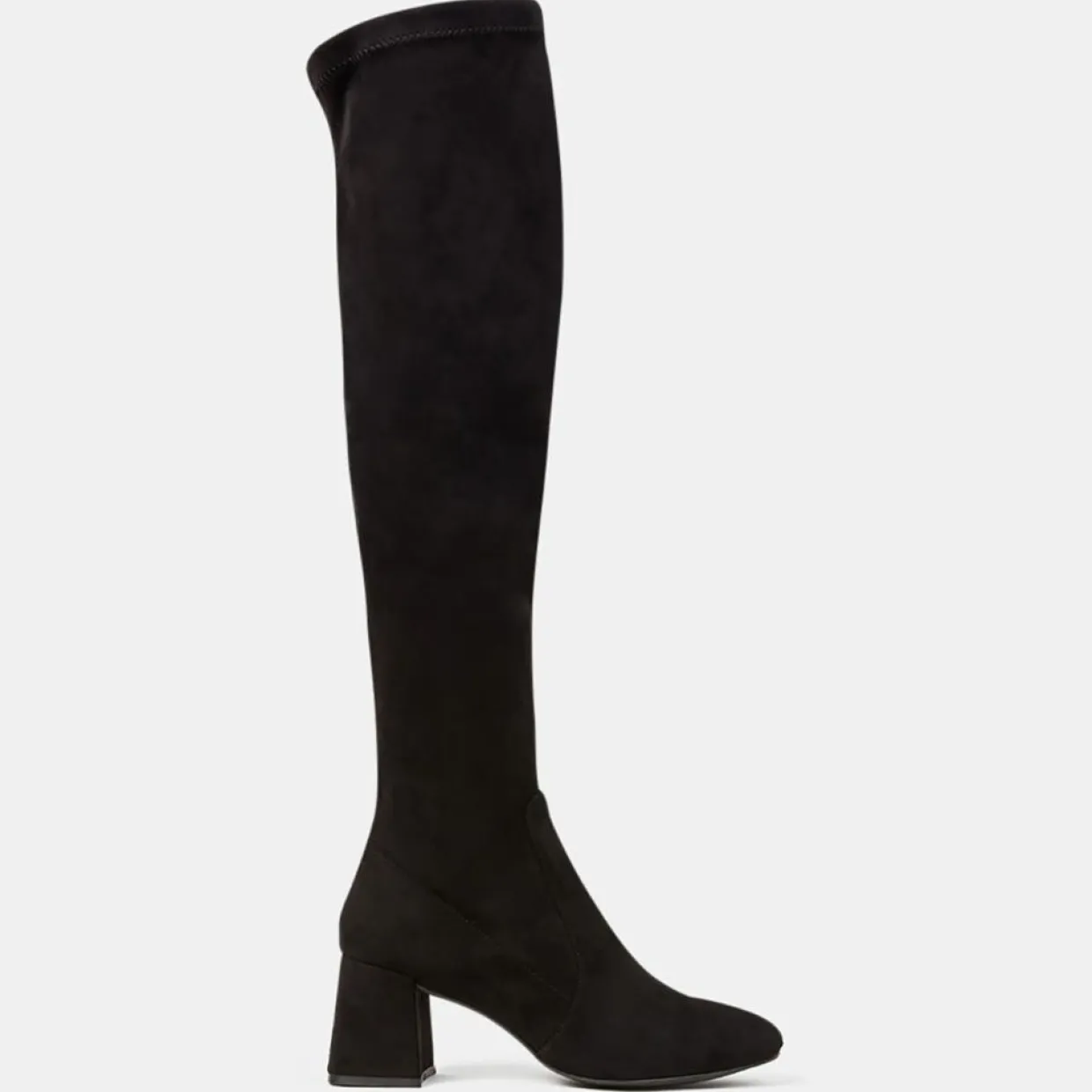 Femme Galeries Lafayette Bottines^Bottes en Cuir stretch noires - Talon 7 cm