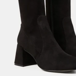 Femme Galeries Lafayette Bottines^Bottes en Cuir stretch noires - Talon 7 cm