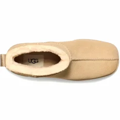 Femme Ugg Bottines^Bottes en Velours de Cuir New Heights Platform Mini beiges - Talon 11,4 cm