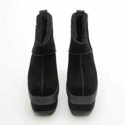 Bottes en Velours de Cuir New Heights Platform Mini noires - Talon 11,4 cm-Ugg Outlet