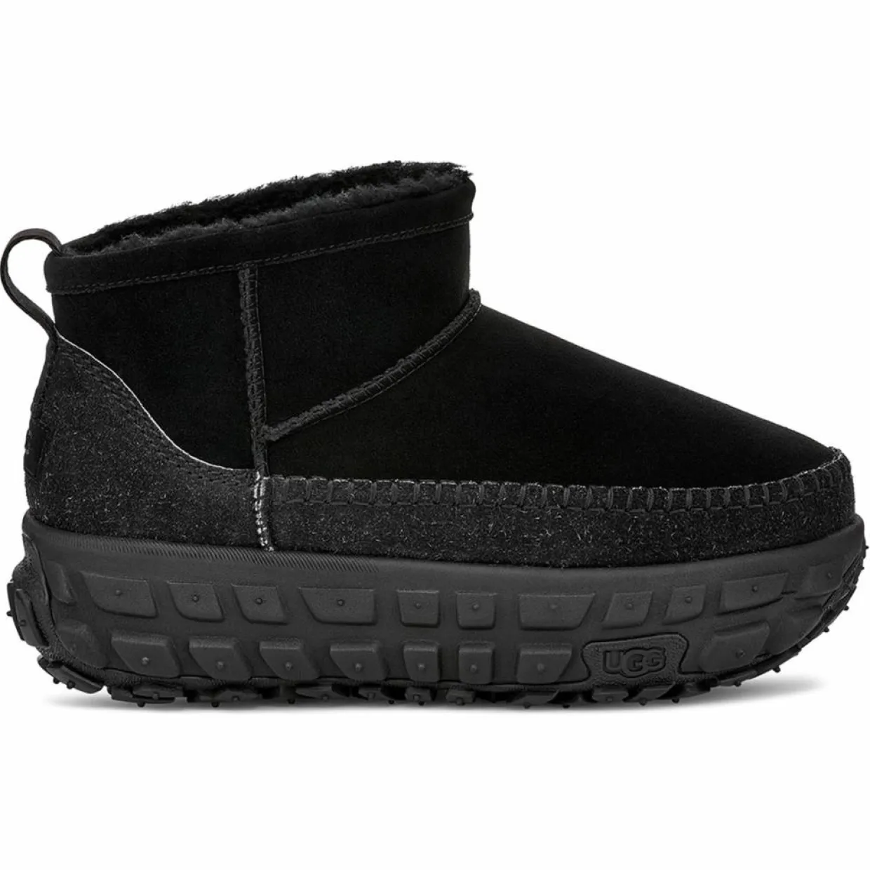 Bottes en Velours de Cuir Venture Daze Ultra Mini noires-Ugg Outlet