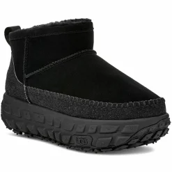 Bottes en Velours de Cuir Venture Daze Ultra Mini noires-Ugg Outlet