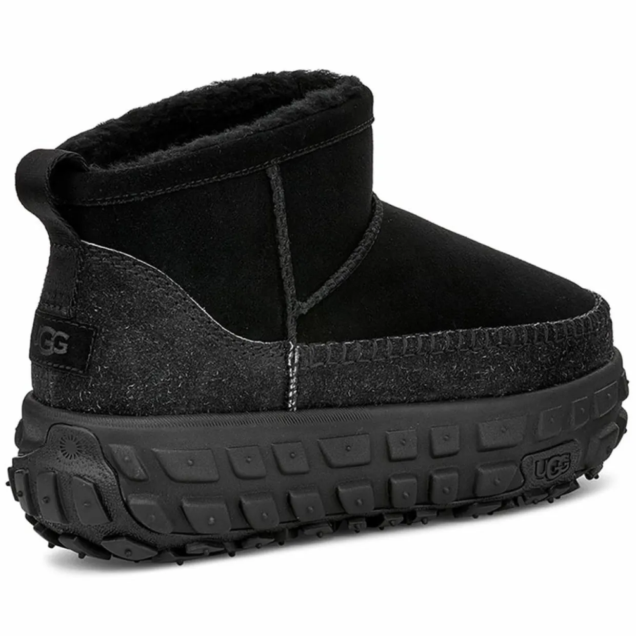 Bottes en Velours de Cuir Venture Daze Ultra Mini noires-Ugg Outlet