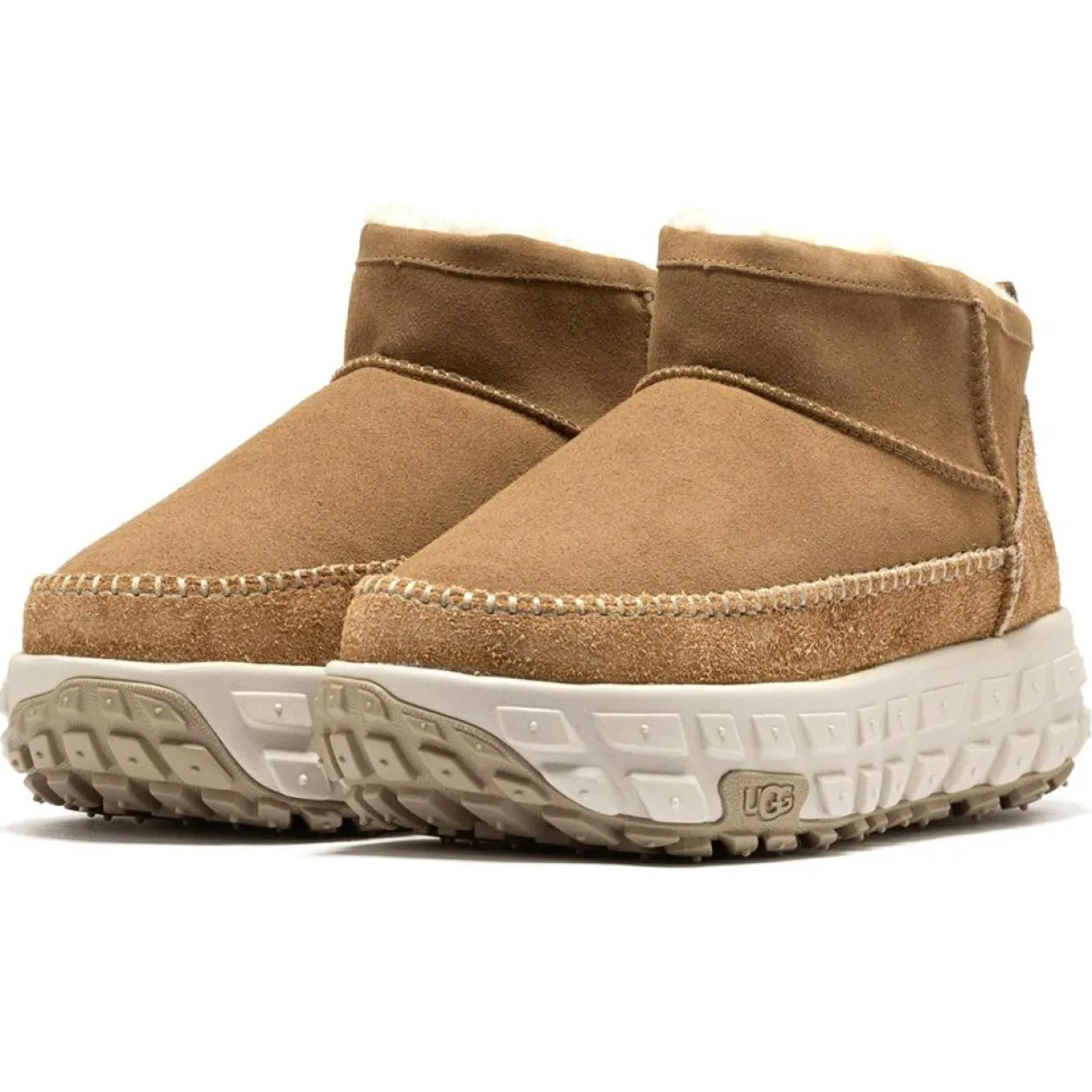 Bottes en Velours de Cuir Venture Daze Ultra Mini marron-Ugg Discount