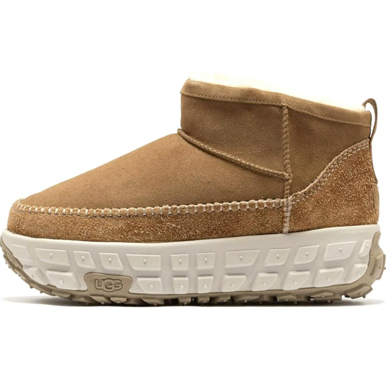 Bottes en Velours de Cuir Venture Daze Ultra Mini marron-Ugg Discount