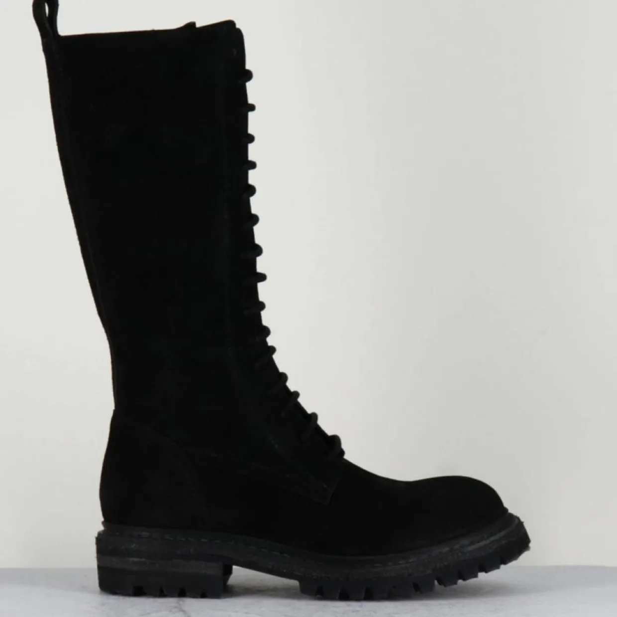 Femme Del Carlo Bottes^Bottes en Velours de Cuir Granada noires