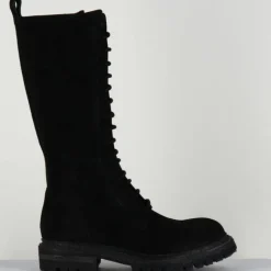Femme Del Carlo Bottes^Bottes en Velours de Cuir Granada noires